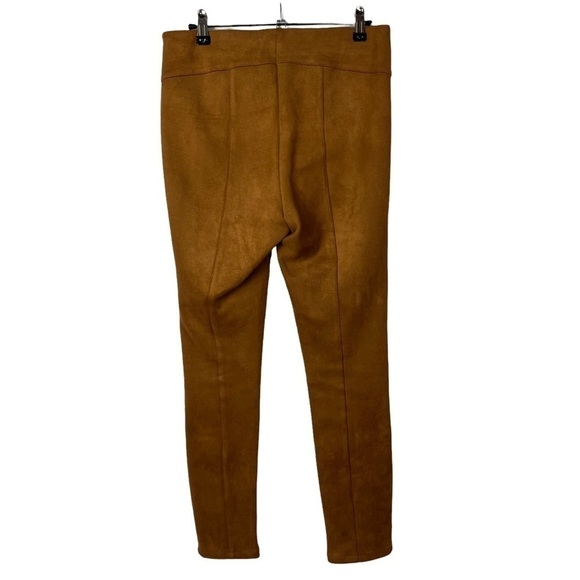 Anthropologie Brown Faux Suede Skinny Leggings 30 - Picture 4 of 5